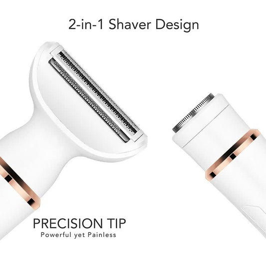 2-in-1 Electric Lady Shaver with Precision Tip - Portable and Rechargeable Grooming Tool V888-ELOSUNG15612