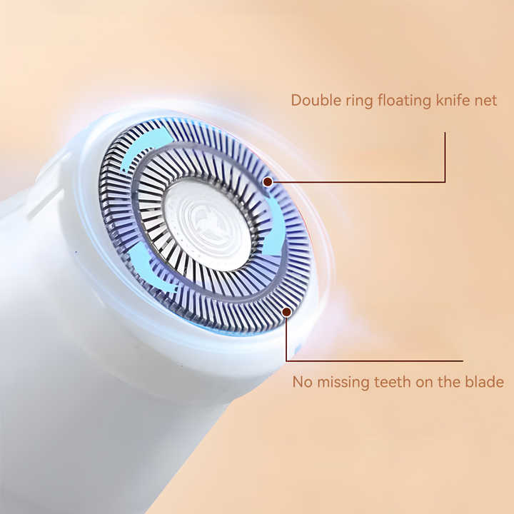 2-in-1 Electric Lady Shaver with Precision Tip - Portable and Rechargeable Grooming Tool V888-ELOSUNG15612