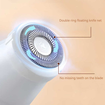 2-in-1 Electric Lady Shaver with Precision Tip - Portable and Rechargeable Grooming Tool V888-ELOSUNG15612