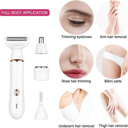 4-in-1 Electric Lady Shaver Kit - Rechargeable and Portable Grooming Solution V888-ELOSUNG15613