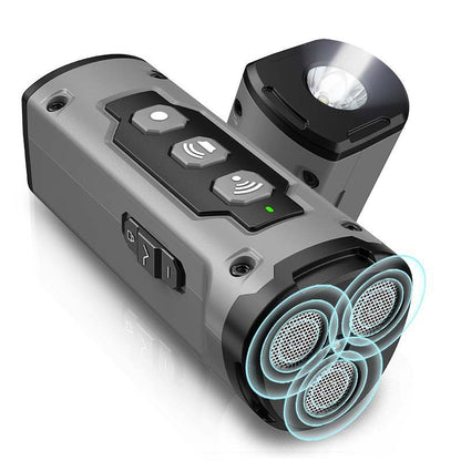 Gray Multifunctional Ultrasonic Dog Repeller & Flashlight - Long-Range SOS Emergency Light V888-ELOSUNG15618