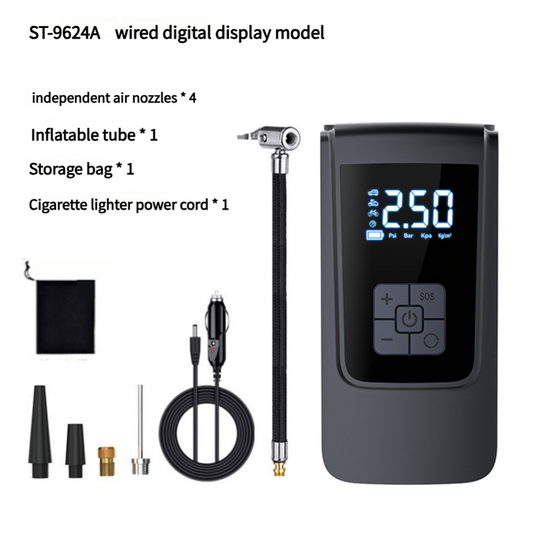 Portable Digital Tire Inflator Pump with LCD Display, Type-C Charging, and 150 PSI Max Pressure V888-ELOSUNG15624