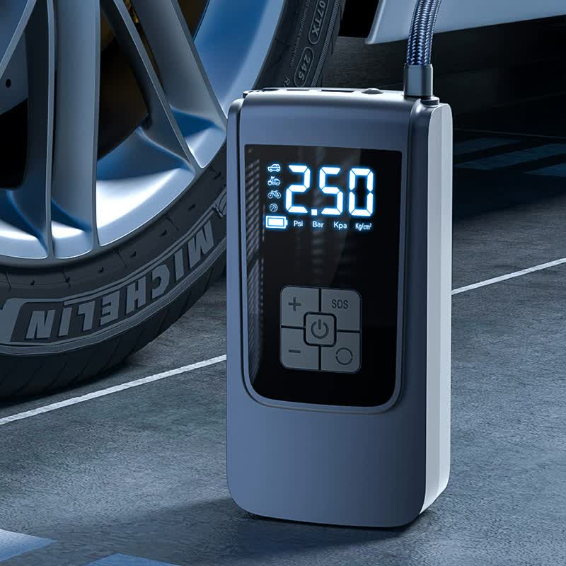 Portable Digital Tire Inflator Pump with LCD Display, Type-C Charging, and 150 PSI Max Pressure V888-ELOSUNG15624