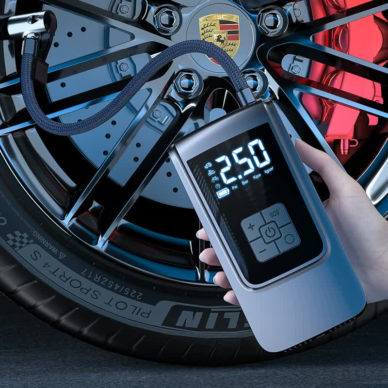 Portable Digital Tire Inflator Pump with LCD Display, Type-C Charging, and 150 PSI Max Pressure V888-ELOSUNG15624