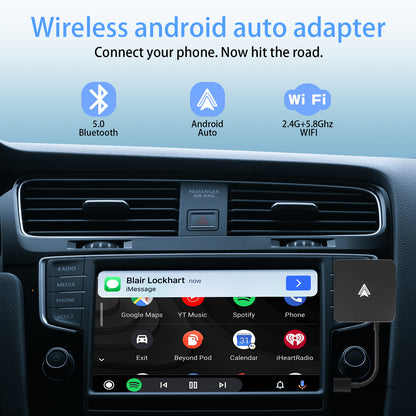 Car Wireless Android Auto Adapter - Transform Wired to Wireless, Bluetooth 5.0 & 5G WiFi V888-ELOSUNG15627
