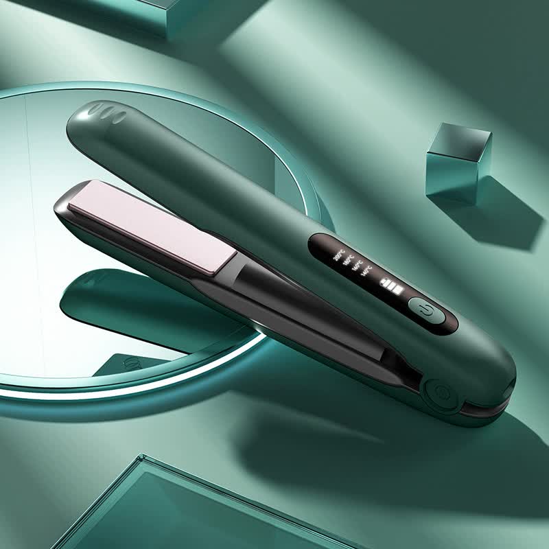 Green Wireless Rechargeable Hair Straightener with 5000mAh Battery - Portable Design & Adjustable Temperature V888-ELOSUNG15641