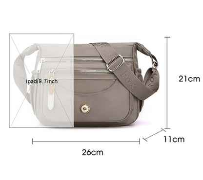 Pink Nylon Crossbody Bag with Multiple Compartments - Compact and Stylish Design V888-ELOSUNG15678