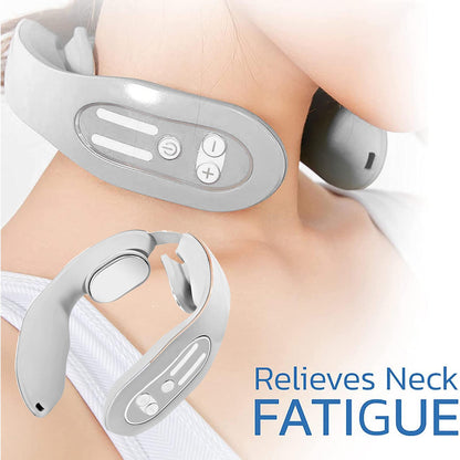 Gradient Blue 12-Level Intelligent Neck Massager with Heating Function - Pain Relief and Relaxation V888-ELOSUNG15804