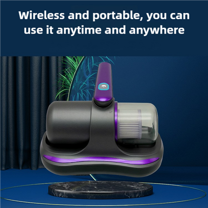 Blue Handheld Dust Mite Vacuum Cleaner - Cordless, High Suction Power, USB Rechargeable V888-ELOSUNG15830