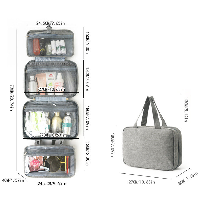 Green Multipurpose Portable Travel Toiletry Bag - Waterproof Cosmetic Organizer with Zipper V888-ELOSUNG15882