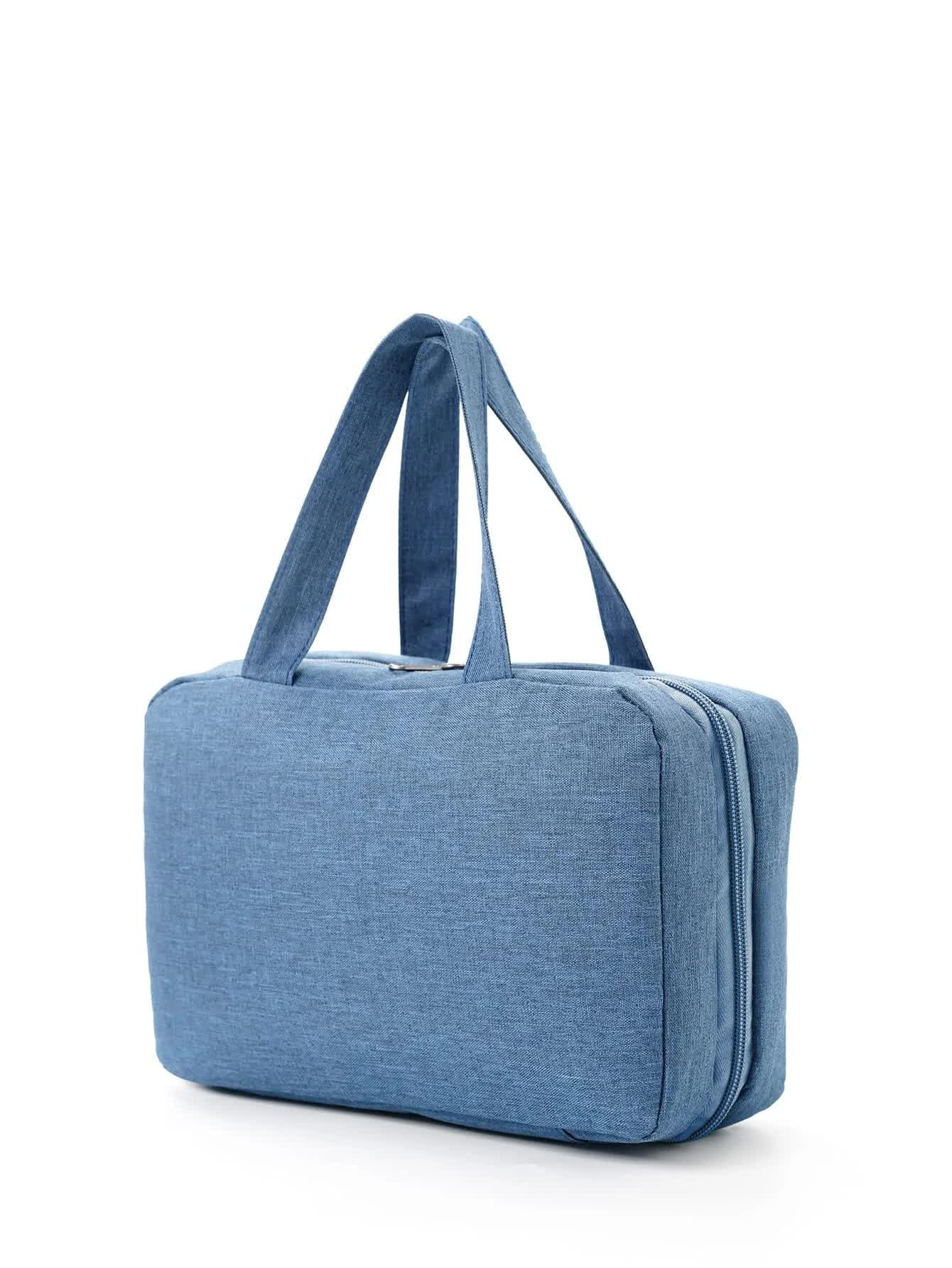 Green Multipurpose Portable Travel Toiletry Bag - Waterproof Cosmetic Organizer with Zipper V888-ELOSUNG15882