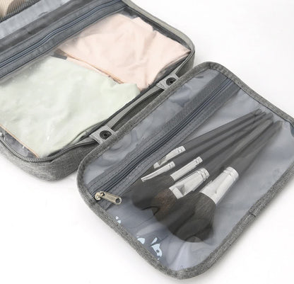 Green Multipurpose Portable Travel Toiletry Bag - Waterproof Cosmetic Organizer with Zipper V888-ELOSUNG15882