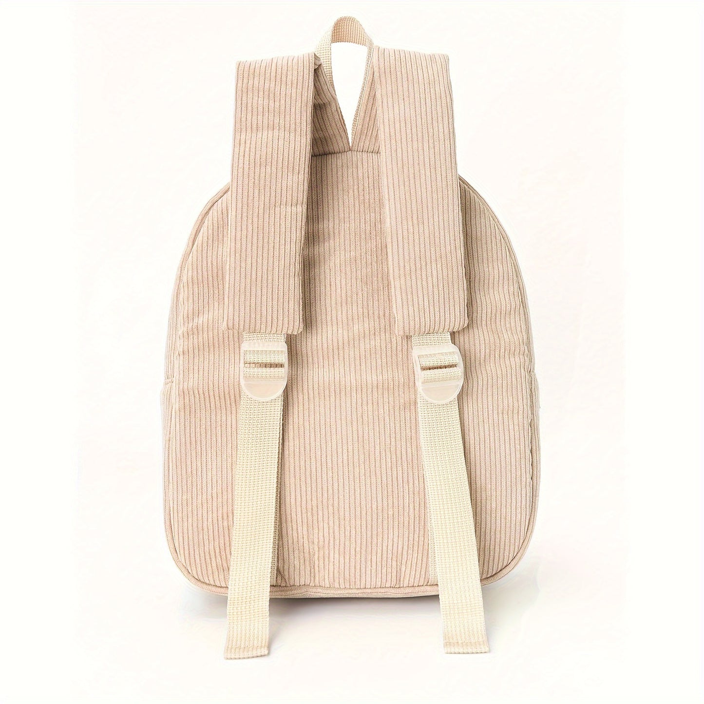 Cute Khaki Dog Backpack - Soft Corduroy Material with Adjustable Straps V888-ELOSUNG15890