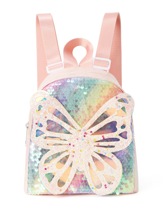 Glitter Butterfly Sequin Backpack - Sparkling Small Backpack for Kids V888-ELOSUNG15895