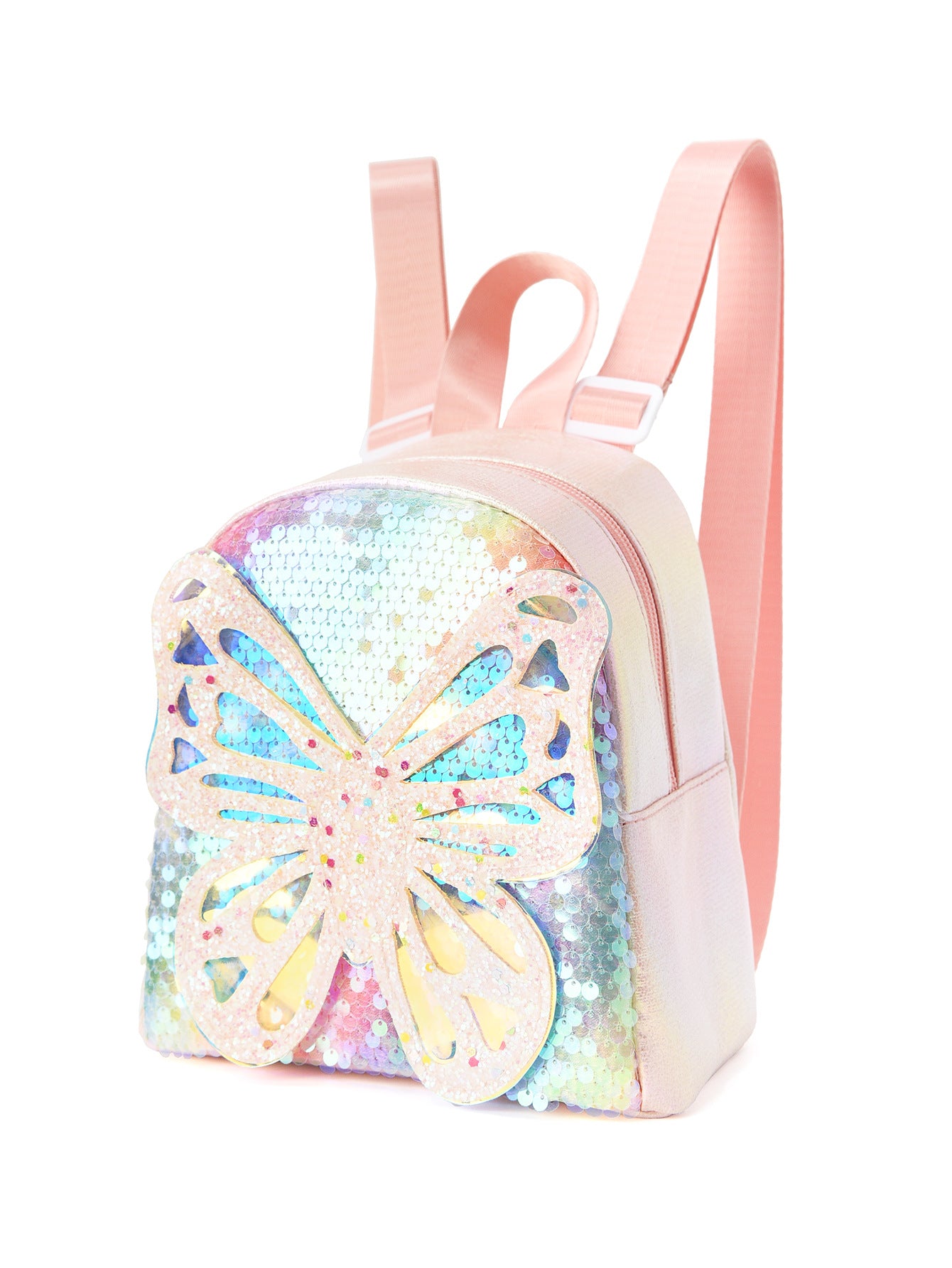 Glitter Butterfly Sequin Backpack - Sparkling Small Backpack for Kids V888-ELOSUNG15895