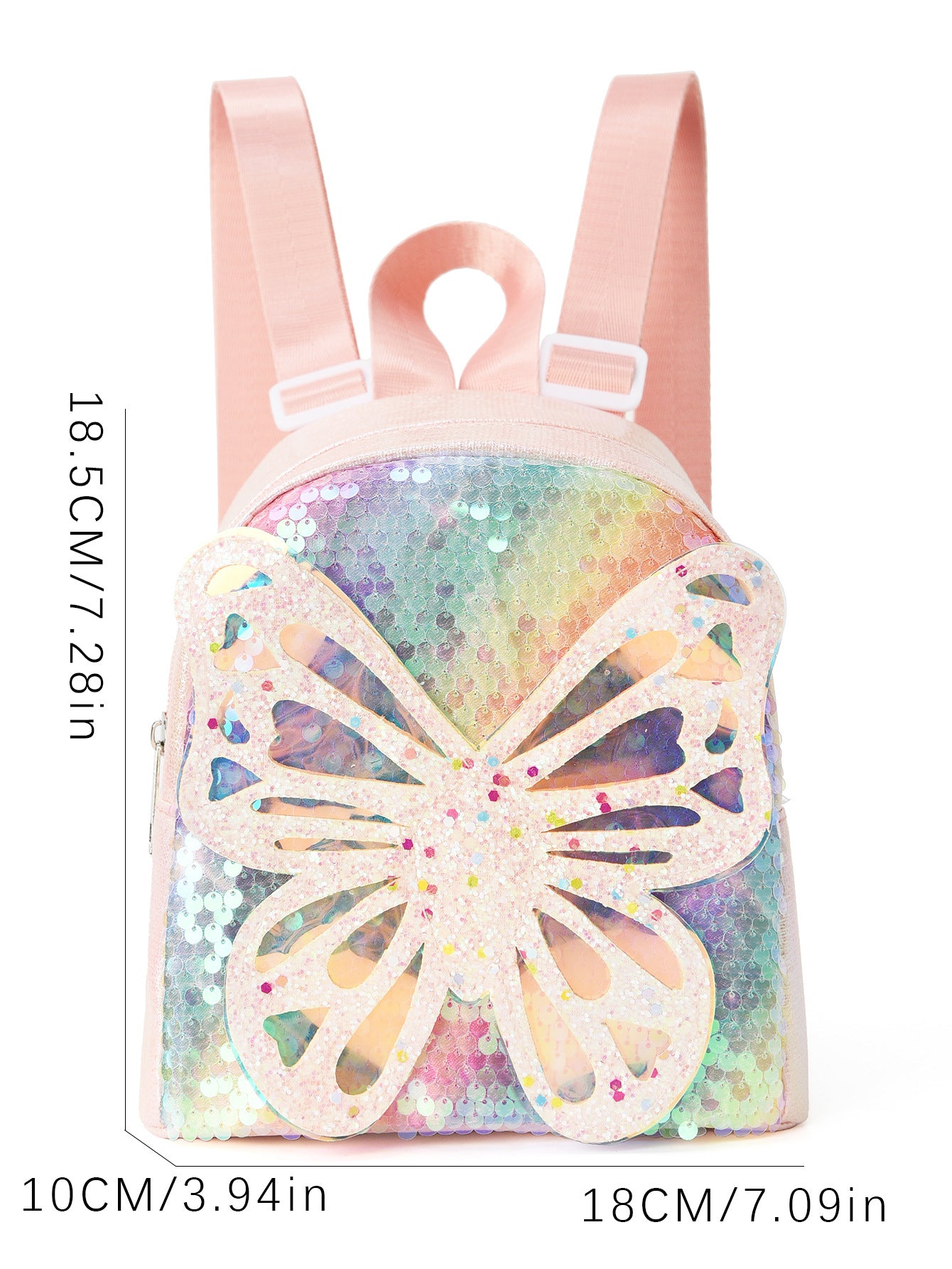 Glitter Butterfly Sequin Backpack - Sparkling Small Backpack for Kids V888-ELOSUNG15895