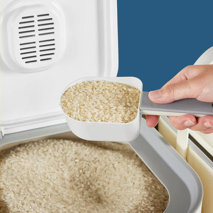Large Capacity Rice Storage Container with Handle - Airtight, Press-to-Open Design for Convenient Rice V888-ELOSUNG15933