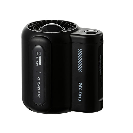 Black Outdoor Waist Fan - Portable Wearable Fan for Hands-Free Cooling V888-ELOSUNG15953