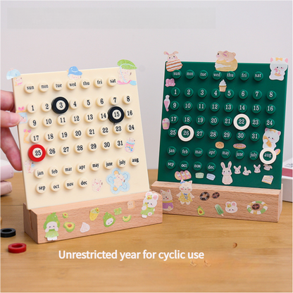 Black DIY Ring Perpetual Calendar - Creative Acrylic Desktop Calendar with Adjustable Rings V888-ELOSUNG15993