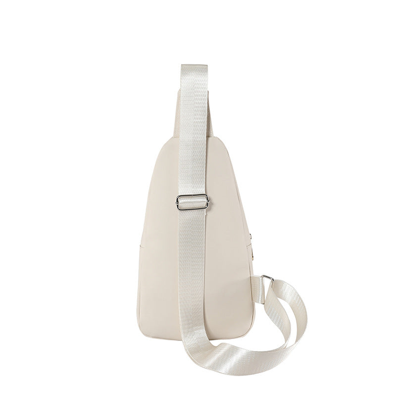 White Women's Quilted Sling Bag - Stylish Crossbody Shoulder Backpack V888-ELOSUNG16013