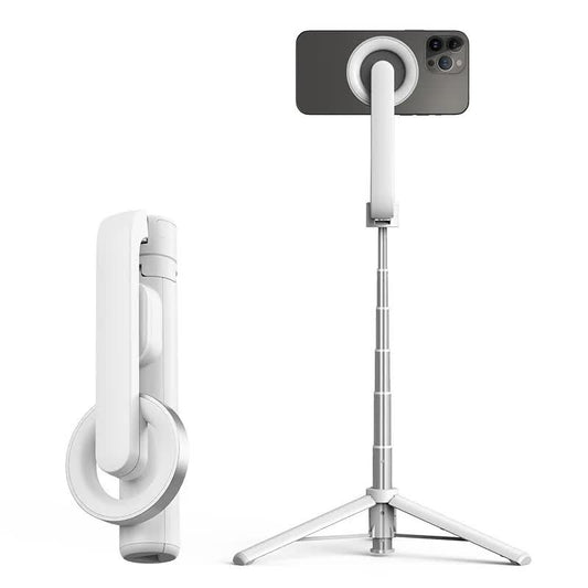 White Multifunctional Foldable Selfie Stick with Tripod Stand & Bluetooth Remote V888-ELOSUNG16041