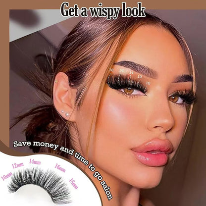 3 PCS DIY Lash Clusters Kit - 100D Fluffy & Thick False Eyelashes with Adhesive and Tools V888-ELOSUNG16042