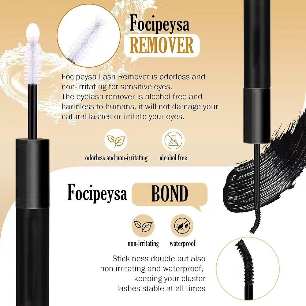 3 PCS DIY Lash Clusters Kit - 100D Fluffy & Thick False Eyelashes with Adhesive and Tools V888-ELOSUNG16042