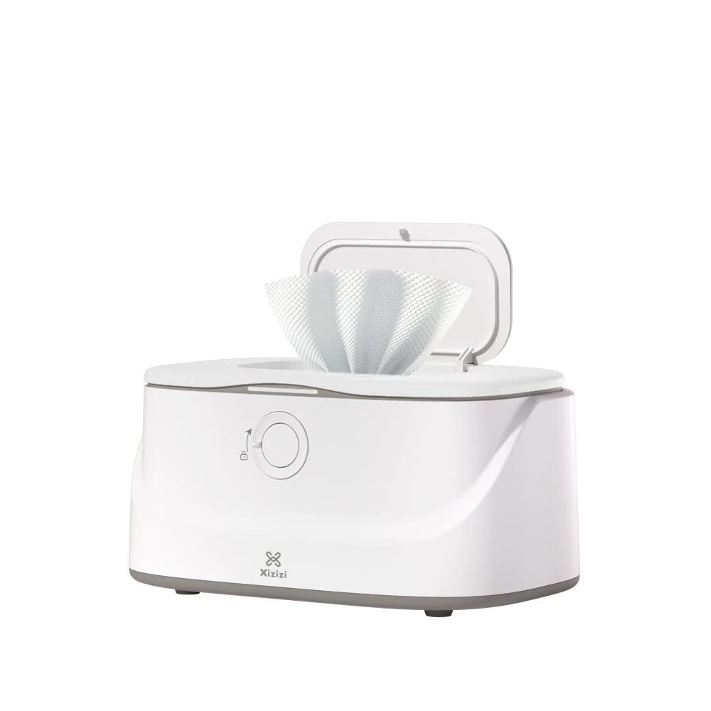 White USB-Powered Baby Wet Wipes Warmer - Portable and Adjustable Heating V888-ELOSUNG16078