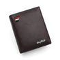 Dark Brown Men's RFID Blocking Leather Wallet - Slim and Compact Design V888-ELOSUNG16089