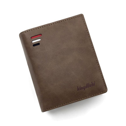 Light Brown Men's RFID Blocking Leather Wallet - Slim and Compact Design V888-ELOSUNG16090