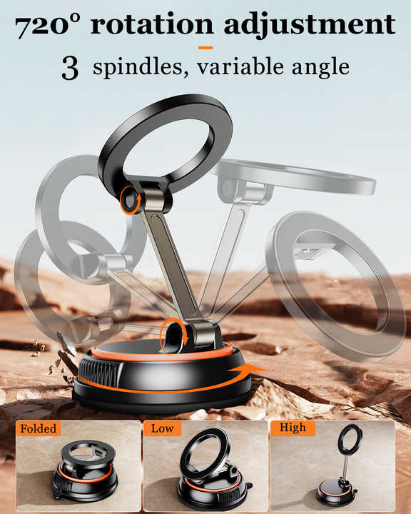 360 Degree Rotating Magnetic Phone Holder - Strong Suction and Stable Design V888-ELOSUNG16117
