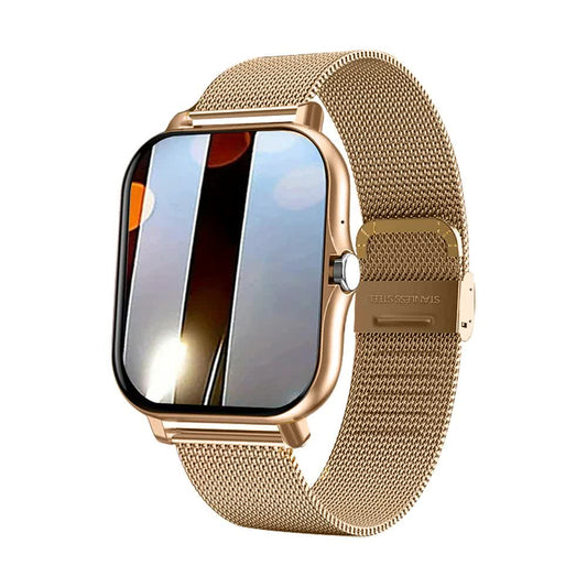 Gold Smart Fitness Watch with Large Display - 24 Sport Modes, Heart Rate Monitor & More V888-ELOSUNG16123