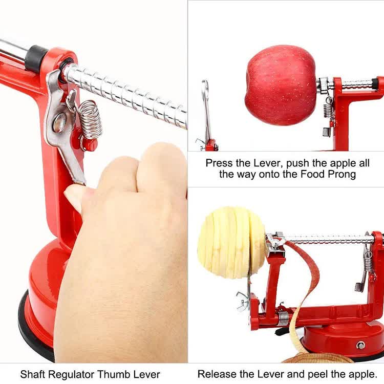3-in-1 Apple Peeler, Corer, and Slicer with Suction Base - Effortless Fruit Prep V888-ELOSUNG16144