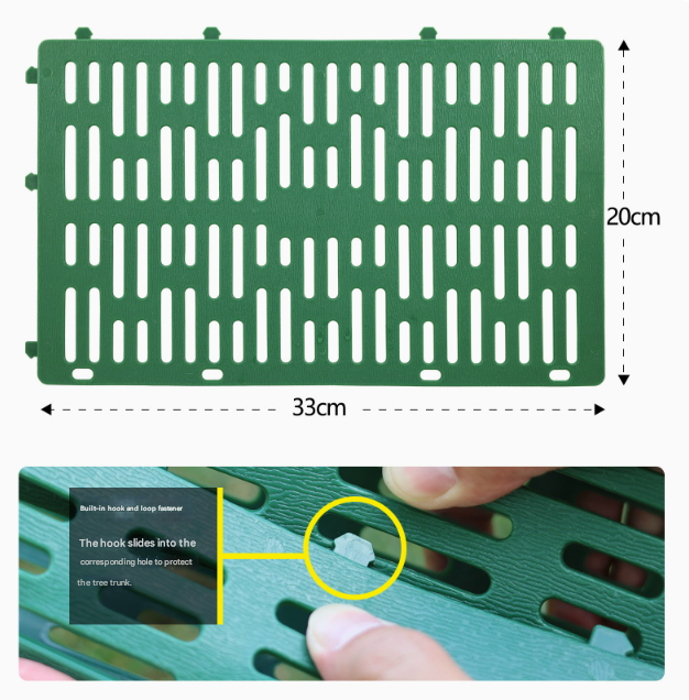 Grey Tree Guard Protector Roll (6 pieces/set) - Durable Plastic Garden Barrier for Plant Protection V888-ELOSUNG16159