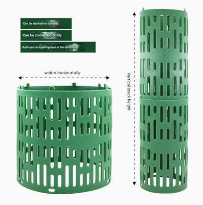 Grey Tree Guard Protector Roll (6 pieces/set) - Durable Plastic Garden Barrier for Plant Protection V888-ELOSUNG16159