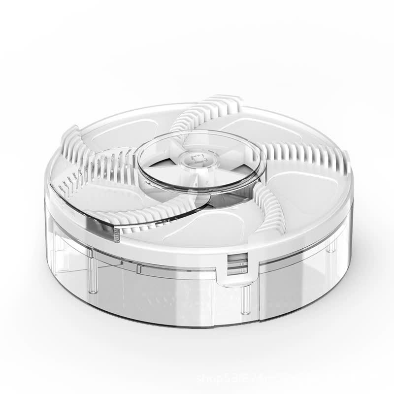 White Electric Rotating Fly Trap - 360 Degree Efficient Insect Catcher for Indoor Use V888-ELOSUNG16170