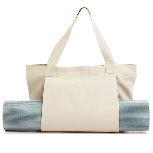Khaki Yoga Mat Tote Bag - Multi-Purpose Gym Bag with Yoga Mat Holder V888-ELOSUNG16184