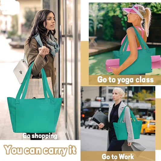 Khaki Yoga Mat Tote Bag - Multi-Purpose Gym Bag with Yoga Mat Holder V888-ELOSUNG16184