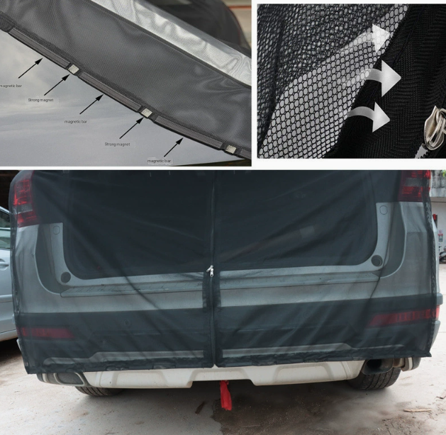 S Magnetic Car Tailgate Mosquito Net - Camping and Outdoor Bug Screen V888-ELOSUNG16203
