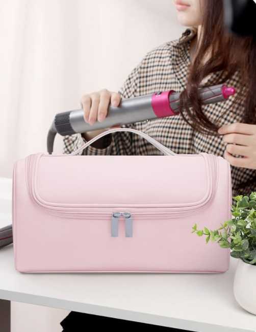 Blue Portable Hair Styling Tool Organizer - Travel Storage Bag with Compartments V888-ELOSUNG16230