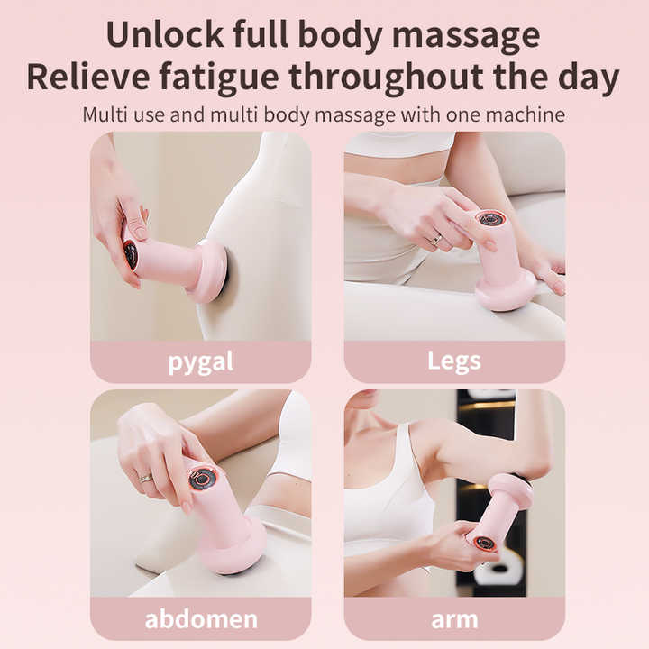 White Portable Electric Body Sculpting Massager - Slimming and Relaxation Tool V888-ELOSUNG16244