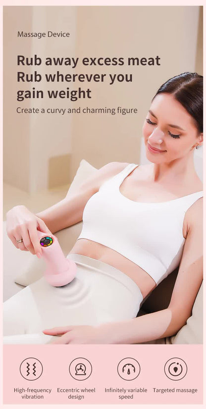 White Portable Electric Body Sculpting Massager - Slimming and Relaxation Tool V888-ELOSUNG16244