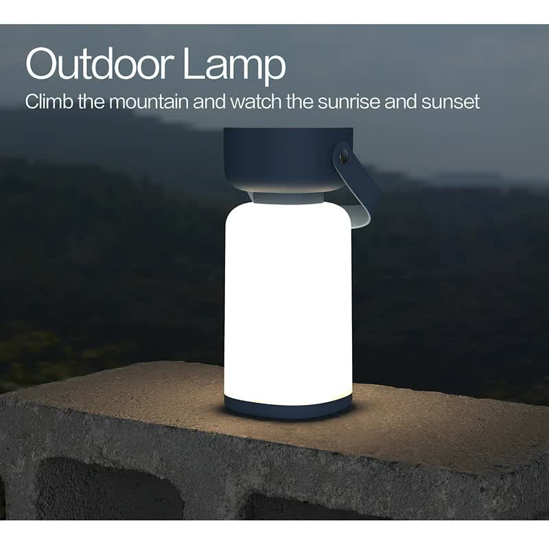 Blue Rechargeable Portable Camping Lantern - Lightweight LED Tent Light with Handle V888-ELOSUNG16261