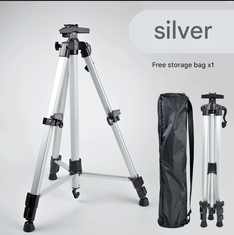 Silver Portable Folding Artist Tripod Easel - Adjustable Stand for Sketching & Painting (Collapses to 54cm) V888-ELOSUNG16281