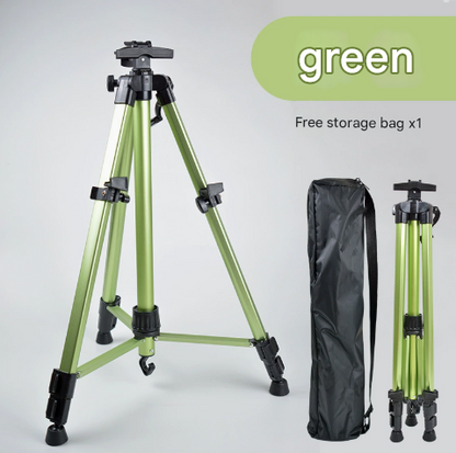 Green Portable Folding Artist Tripod Easel - Adjustable Stand for Sketching & Painting (Collapses to 54cm) V888-ELOSUNG16286
