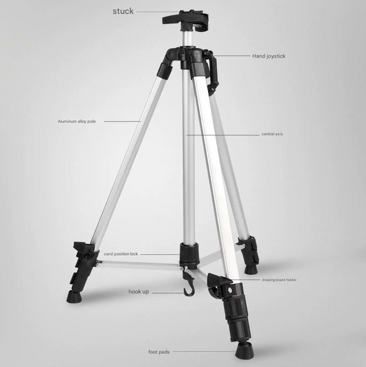 Green Portable Folding Artist Tripod Easel - Adjustable Stand for Sketching & Painting (Collapses to 54cm) V888-ELOSUNG16286