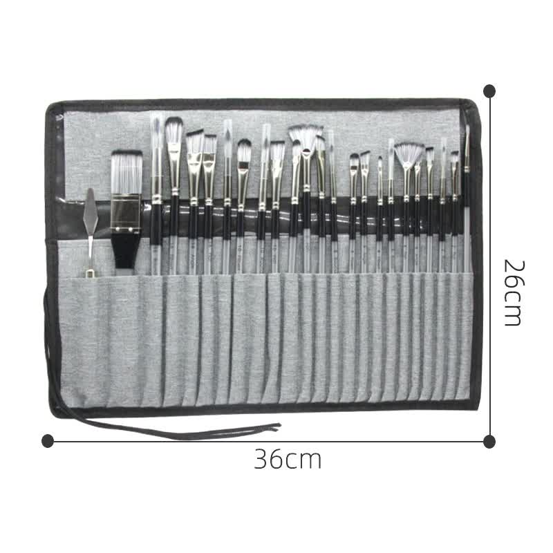 Professional Artist Brush Set with Portable Roll-Up Canvas Case - 36 x 26 cm V888-ELOSUNG16293