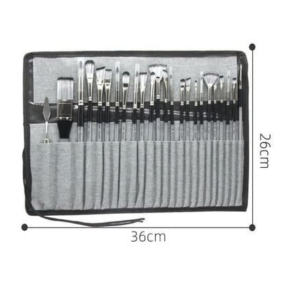 Professional Artist Brush Set with Portable Roll-Up Canvas Case - 36 x 26 cm V888-ELOSUNG16293
