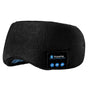Black Bluetooth 5.0 Wireless Sleep Eye Mask - Soft Plush Eye Cover with Built-in Speakers (13 x 16.5 x 6 cm) V888-ELOSUNG16299