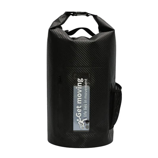 Black 10L Multifunctional Waterproof Dry Bag Backpack - Roll-Top Outdoor Bag for Water Sports and Travel V888-ELOSUNG16321